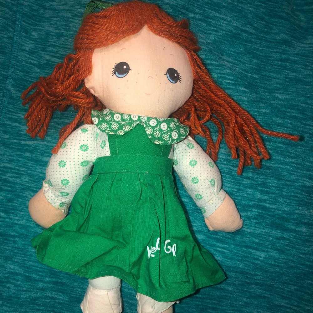 Vintage 1970 Knickerbocker Kelly Girl  12" Plush Rag Doll